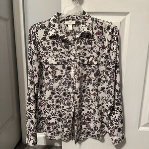 Loft women’s floral button down